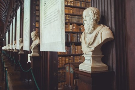 Marble Busts in the Long Room of the Old Library, Trinity College.